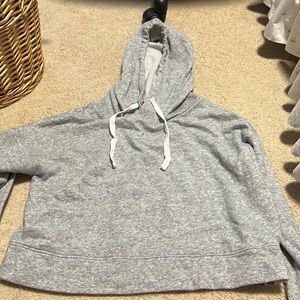 Gray cropped hoodie